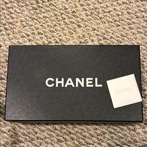 CHANEL Black Box with White Accents for Shoes or Gifts 11.5” x 7”
